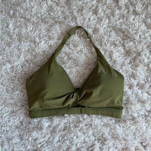 Oner Active Olive Green Halter Bra